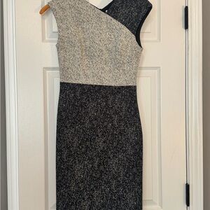 Boss Asymmetrical Black and Gray Dress